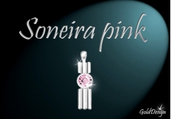 Soniera pink - přívěsek rhodium